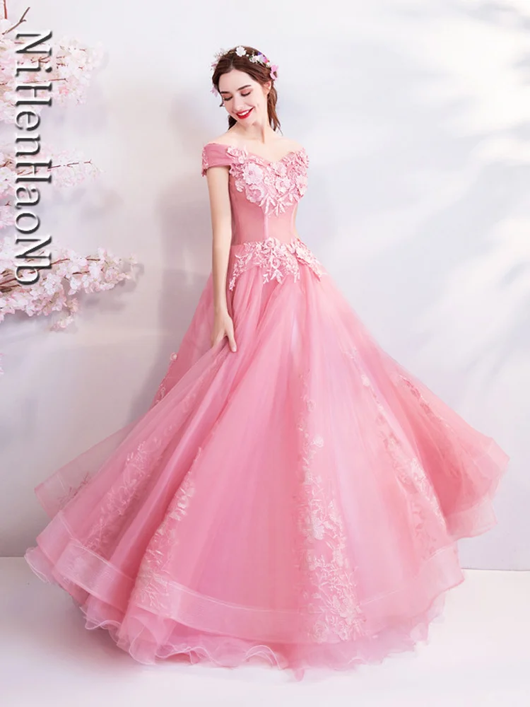 

Luxury Gold Lace Party Vestidos 15 Anos Vintage Ball Gown Quinceanera Dresses 18 Colors Quinceanera Gown