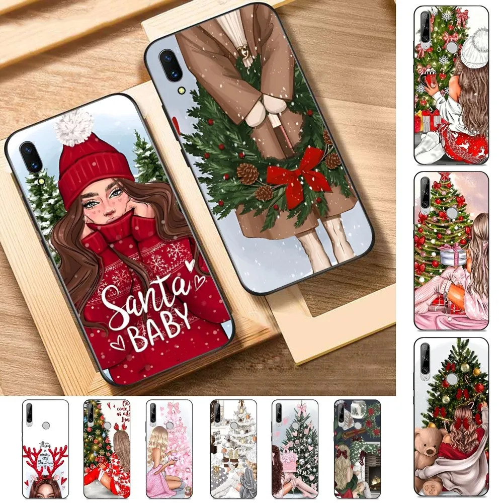 

Beautiful Girl Merry Christmas Phone Case For Huawei Y9 6 7 5 Prime Enjoy 7s 7 8 plus 7a 9e 9plus 8E Lite Psmart Shell