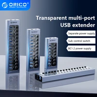 orico usb hub 5gbps usb 3 0 hub with qc fast charger 7 port usb extender adapter for computer accessories orico official store