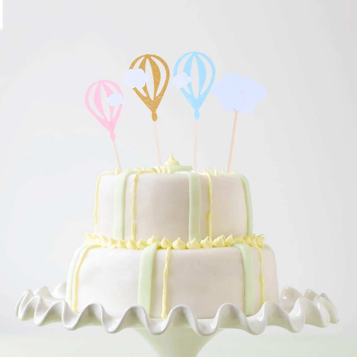 30 шт. воздушные шары в виде белых облаков топперы для тортов капкейков маффинов