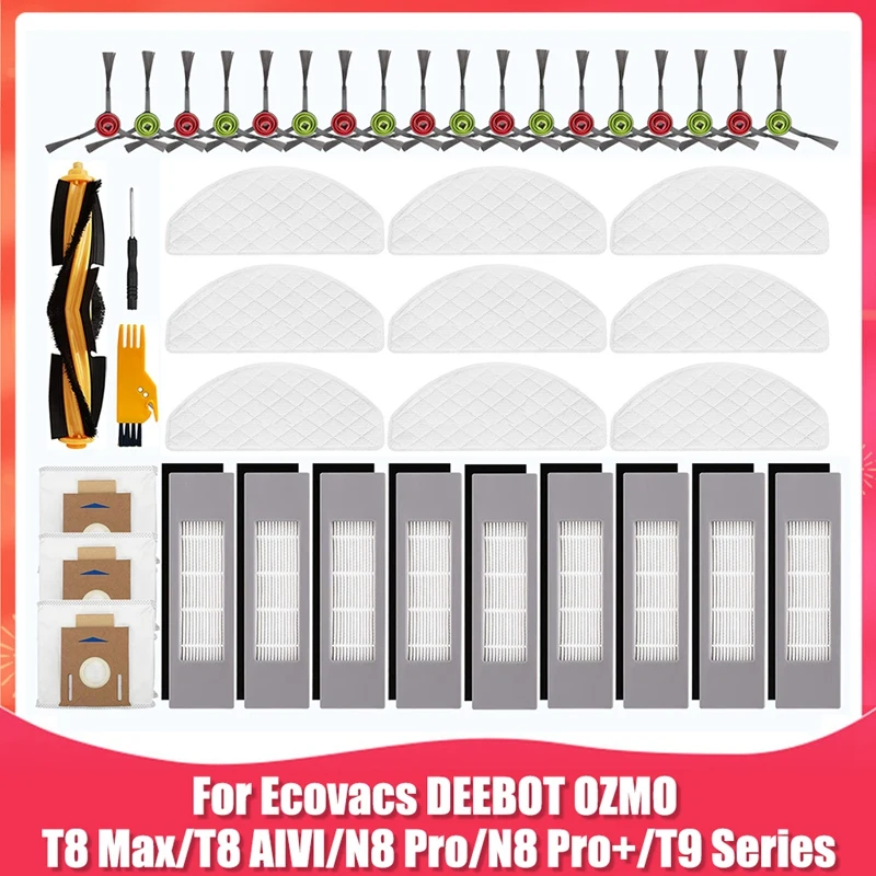 

Replacement Accessories For Ecovacs DEEBOT OZMO T8 AIVI T8 Max N8 Pro N8 Pro+ Robot Vacuum Cleaner Spare Parts