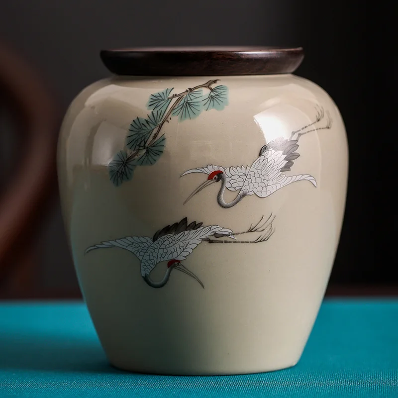 

Organizer Box for Tea Storage Cans Ceramic Canister Tea Leaf Container Kitchen Containers Jar Caddy Boxes Tin Can Accessories