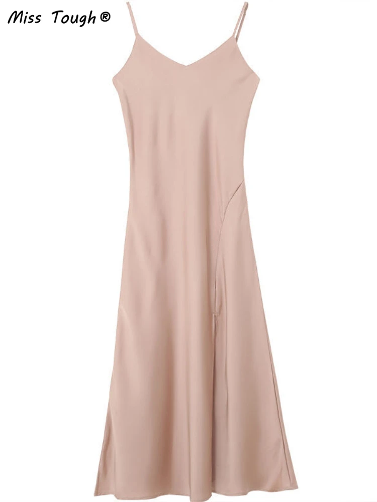 Летнее пляжное элегантное платье на бретелях Женские французские винтажные