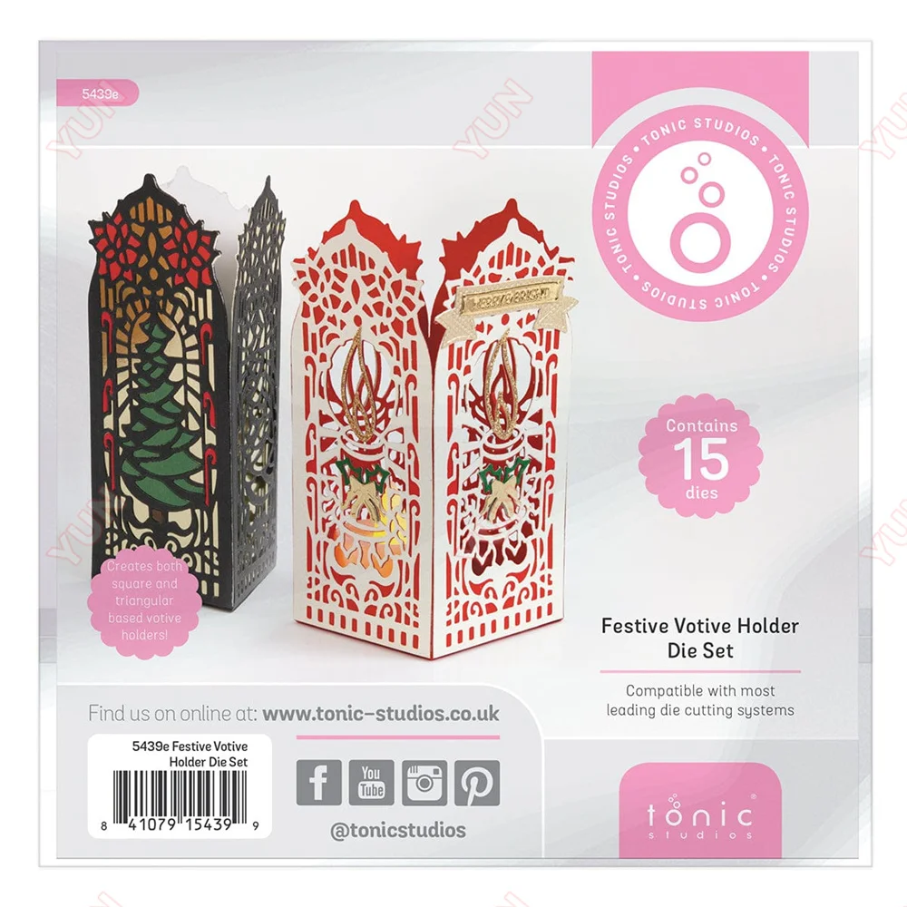 Новый праздничный набор штампов для вотивных держателей создания металлических