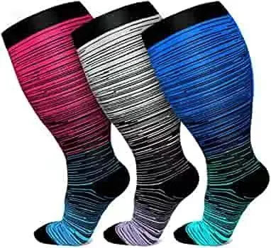 Running men's And women's Compression Socks Fattening Compression Socks Plus Extra Large Socks Patterned Models Sports Socks
