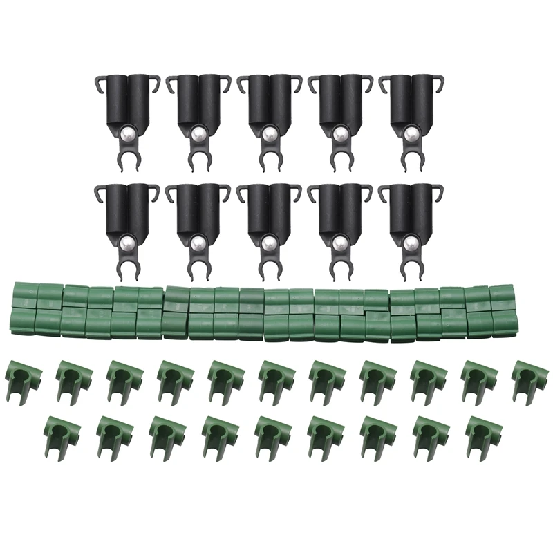 

50 Pieces Adjustable Plant Trellis Connector Clip Garden Plastic Connector A-Type Connecting Joint Buckle Clip