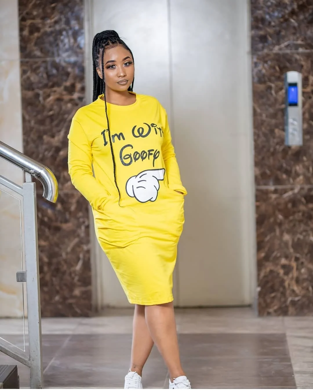 

European and American autumn and winter women's letter digital print fashion casual sexy dress