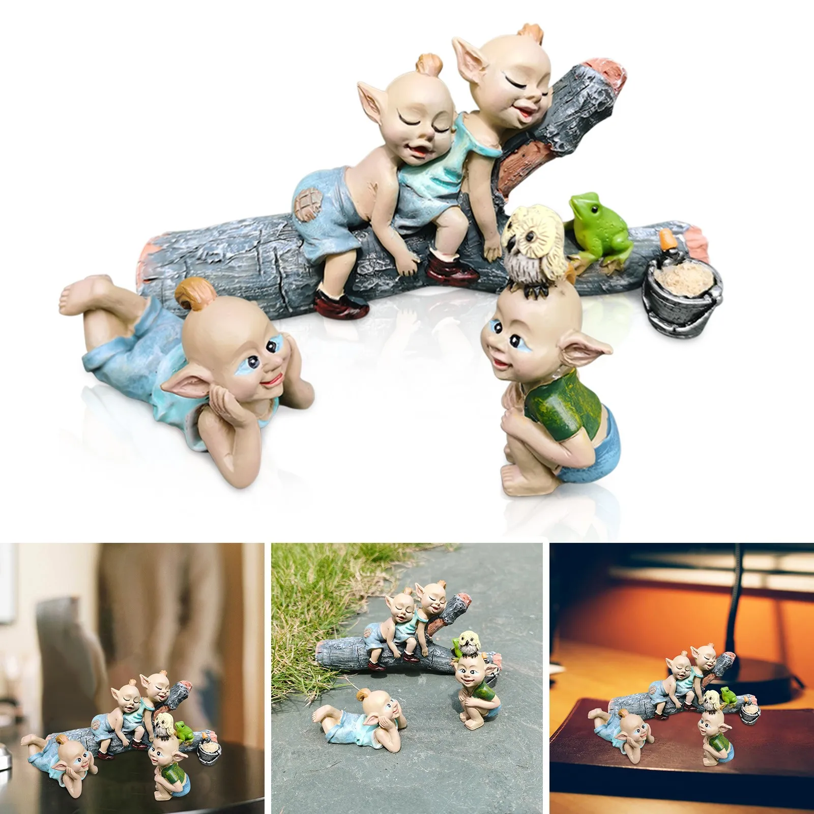 

Креативные садовые эльфы, маленькие деревья, орнамент из смолы, микро ландшафт, слон, садовая скульптура, садовые гномы, уличное освещение