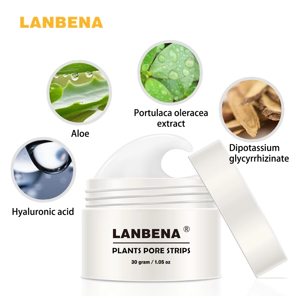 LANBENA Blackhead Remover Nose Mask Pore Strip Black Mask Peeling Acne Treatment Black Deep Cleaning Shrinking Pore Face Care