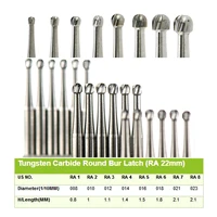 5pcs wave dental bur plus tungsten carbide latch burs round drill ra 1 2 3 4 5 6 7 8 for low speed contra angle handpiece 2 35mm