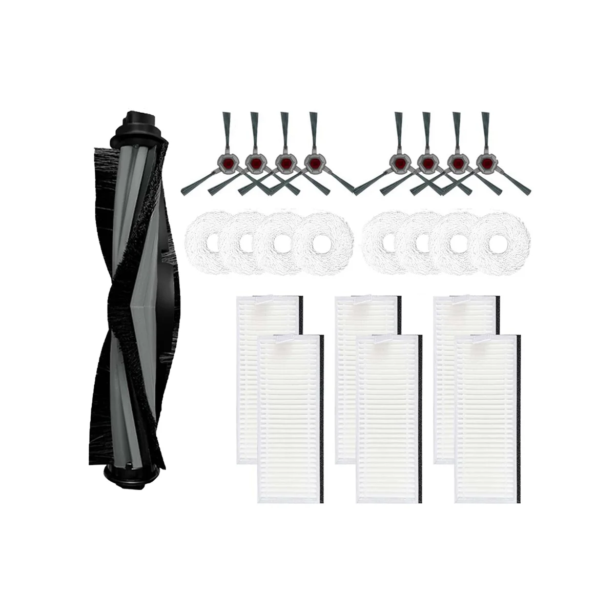 

Запчасти для робота-пылесоса, фильтр НЕРА, основной ролик, боковые щетки, насадка на швабру