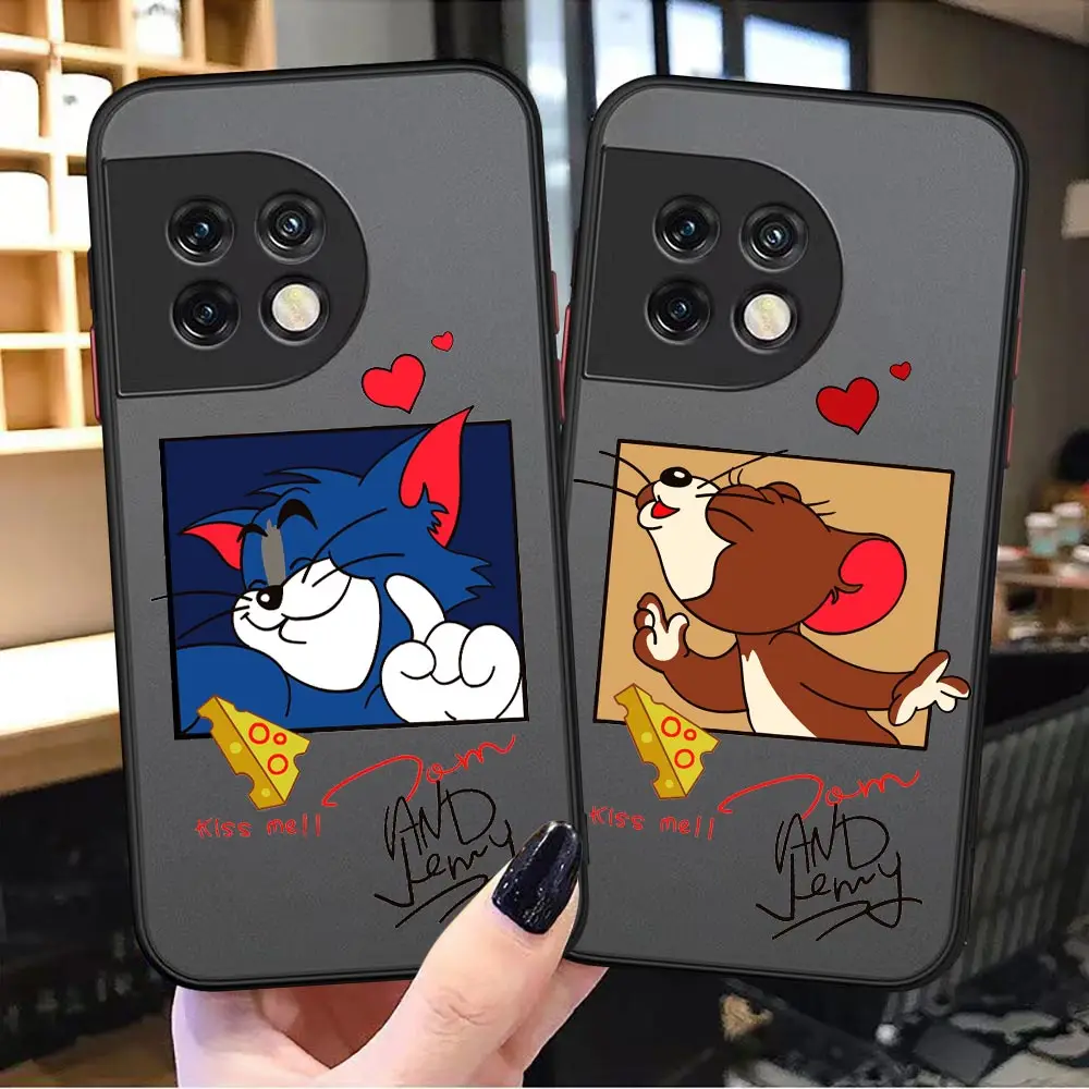 

Disney Cute Cat And Mouse Cartoon Matte For OnePlus 10 Case For OnePlus 10 9 8T 8 7T 7 6T 6 5T 5 Nord N100 N10 CE2 CE 2 5G Cover
