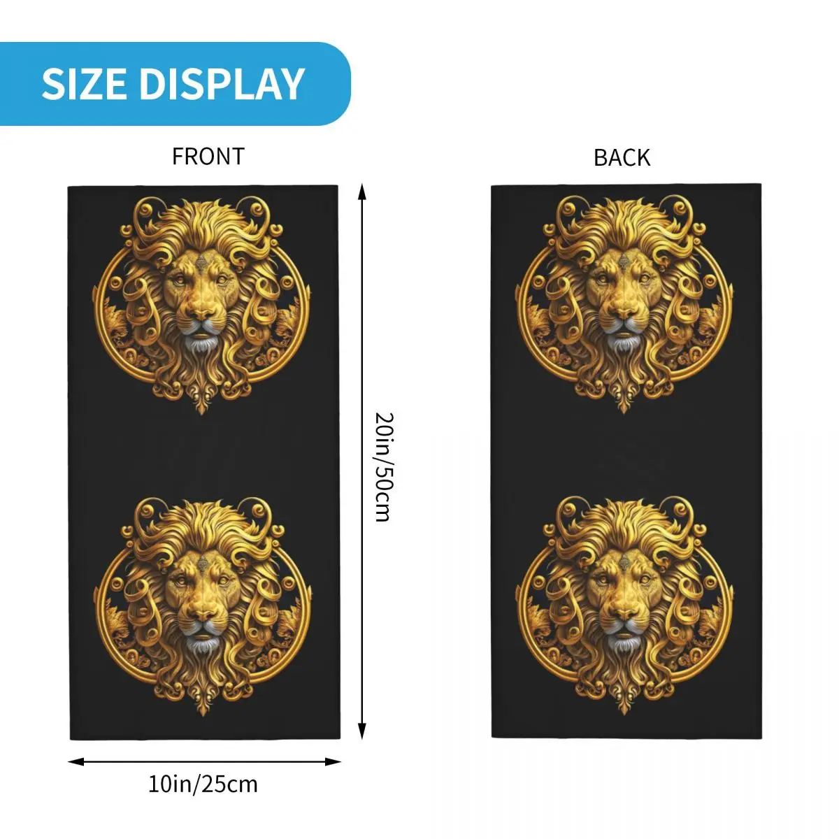 Зимняя повязка на голову Baroque Golden Lion Damask