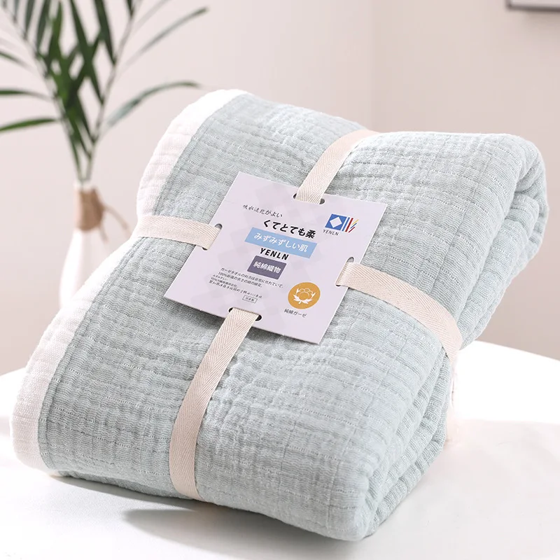 

Four Layer Gauze Muslin Towel Blanket for Kids Teens Summer Air Conditioning Nap Blankets Lightweight Soft Bedding Coverlet