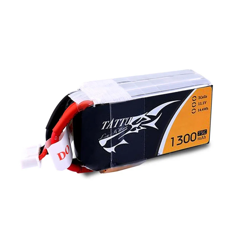 Фото НОВЫЙ TATTU 1300 мАч 75C 11,1 В Lipo аккумулятор с разъемом XT60 для радиоуправляемого вертолета, квадрокоптера, FPV, детали гоночного дрона, аккумулятор 3S №4