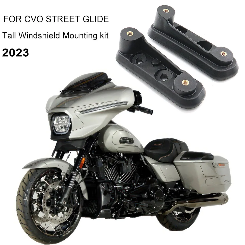 

Новинка 2023, высокий монтажный комплект для лобового стекла мотоцикла, кронштейн для моделей Harley CVO Street Glide 2023 2024 FLHXSE