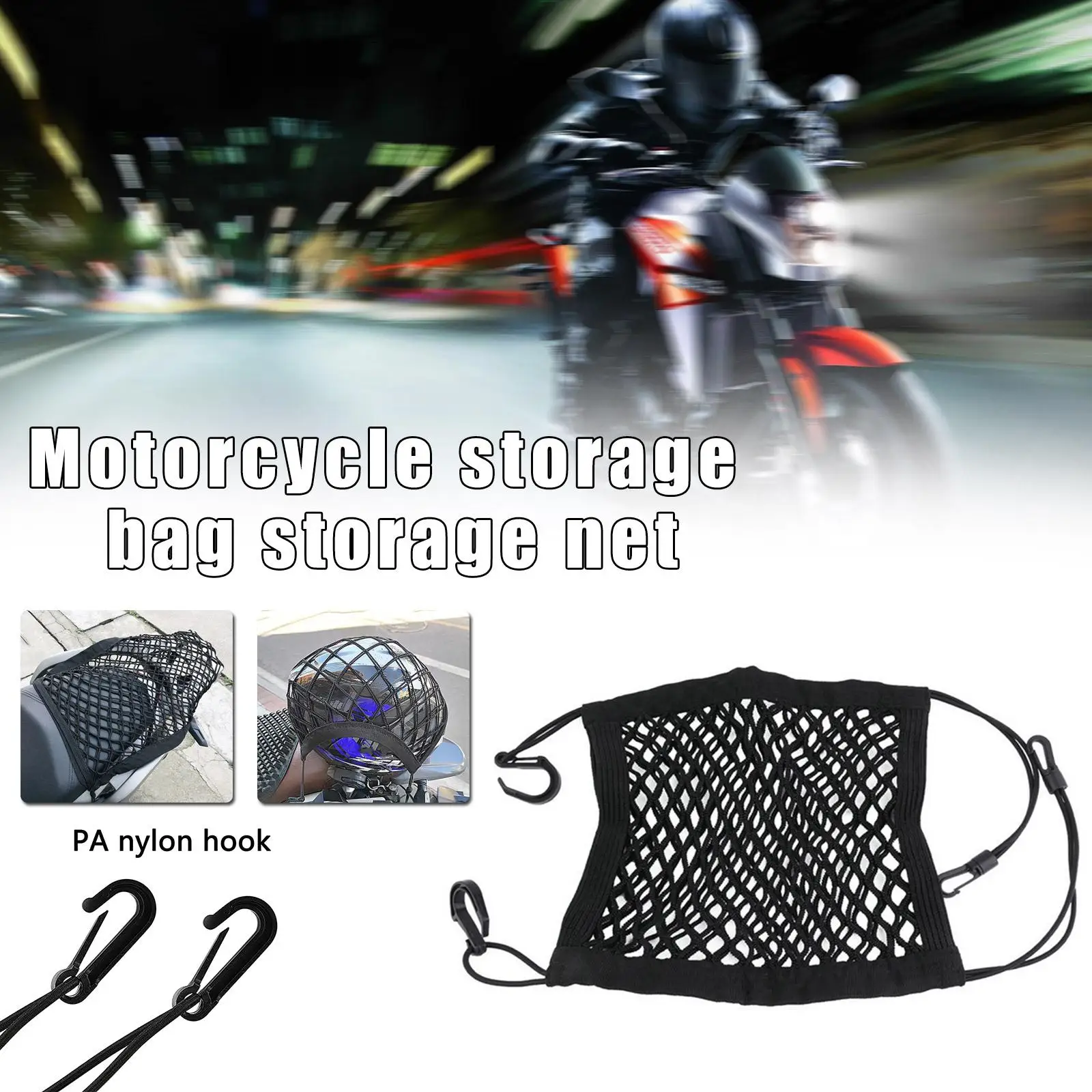 

Storage Helmet Motorcycle Accessories Trunk Luggage Bags Hook Hold Net Motocross Moto Pitbike Touring Racing Motocykl Equipaje