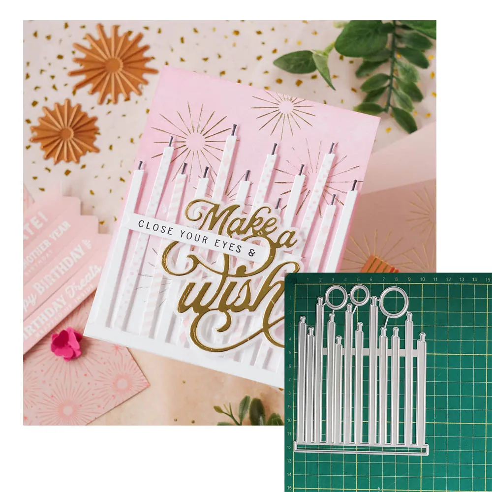 Металлические пресс-формы в виде свечи на день рождения