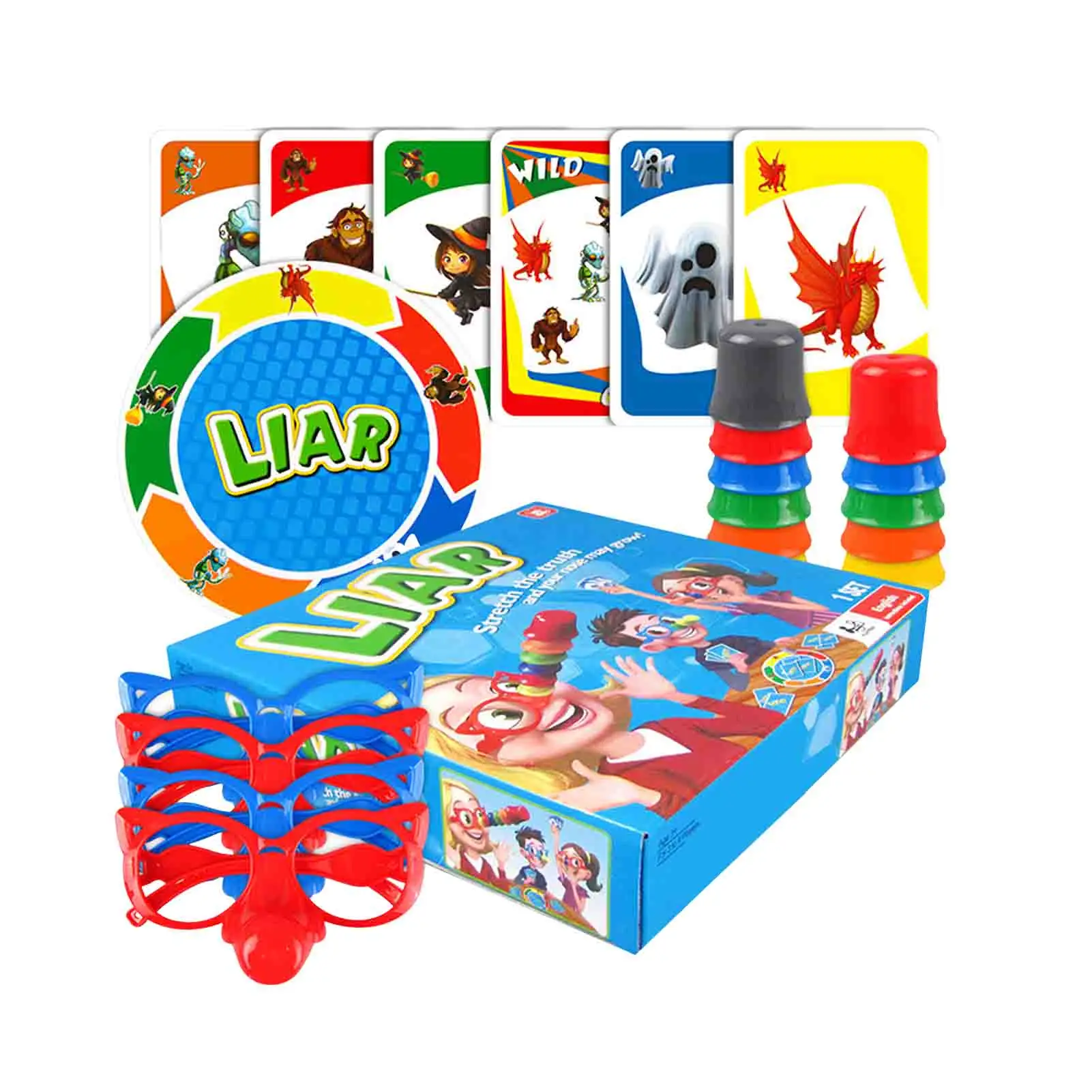 

Interactive Family Bluffing Games Fibber Board Game Liars with Long Nose Hilarious Poker Card Game for Family Party Games