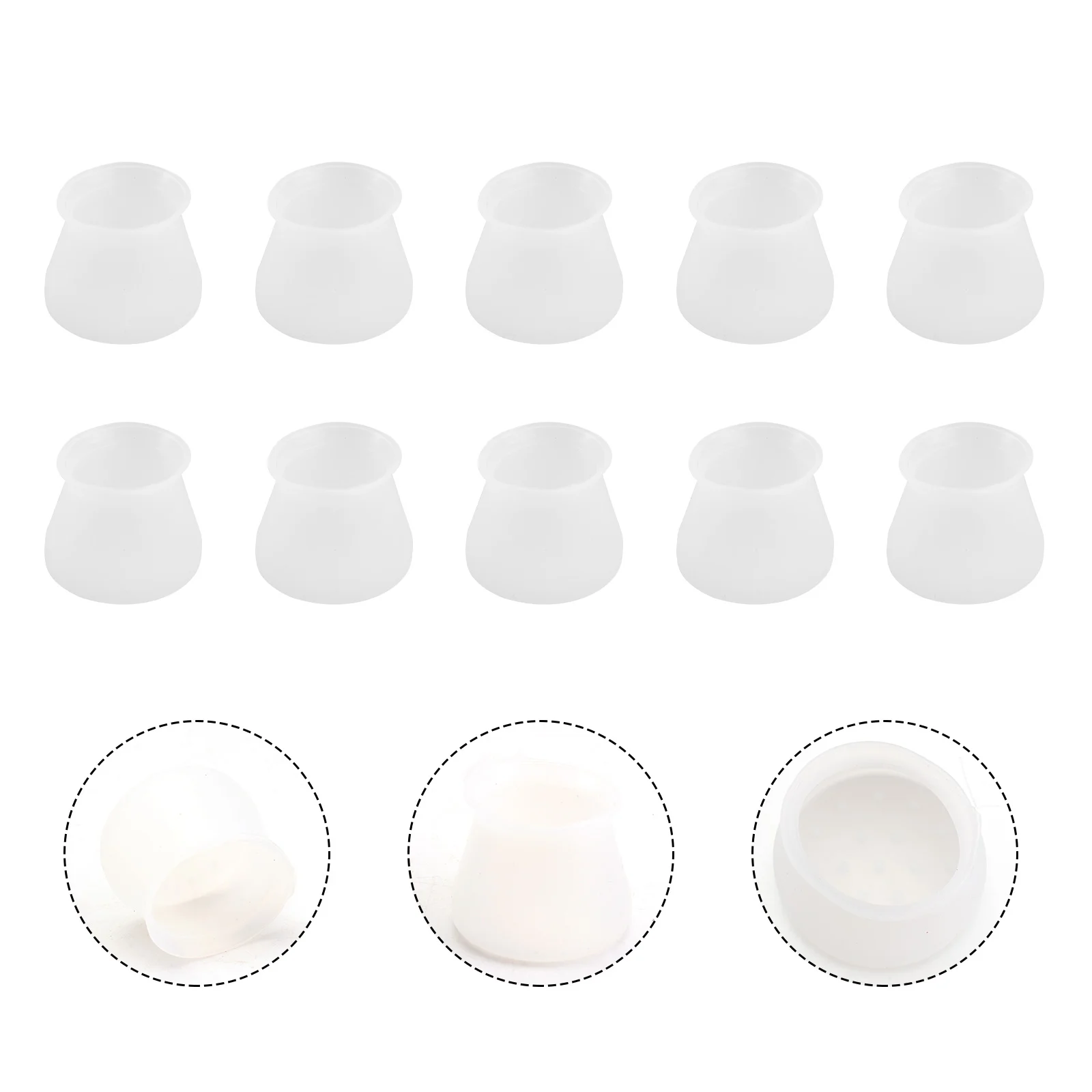 

20pcs Universal Silicone Chair Leg Caps Table Feet Covers Round Stand Furniture Protector for Home Apartment Dormitory