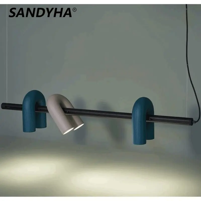 

SANDYHA Post Modern Simple Creative Chandelier Art U-shaped Decorative Lamp Living Dining Bedroom Children's room Pendant Light