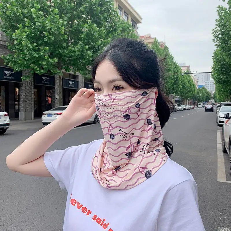 Солнцезащитное шелковое полотенце на все лицо для мужчин и женщин уличная маска