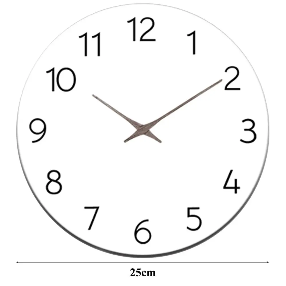 

Круглые Настенные часы, модные бесшумные, без тикания, на батарейках, 25 см, для украшения дома, гостиной, спальни, офиса