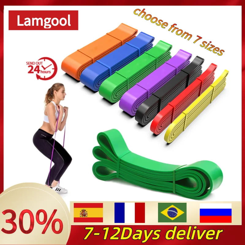 Resistance Bands Exercise Elastic Natural latex Workout Ruber Loop Strength rubber band for Fitness Equipment Training Expander | Спорт и