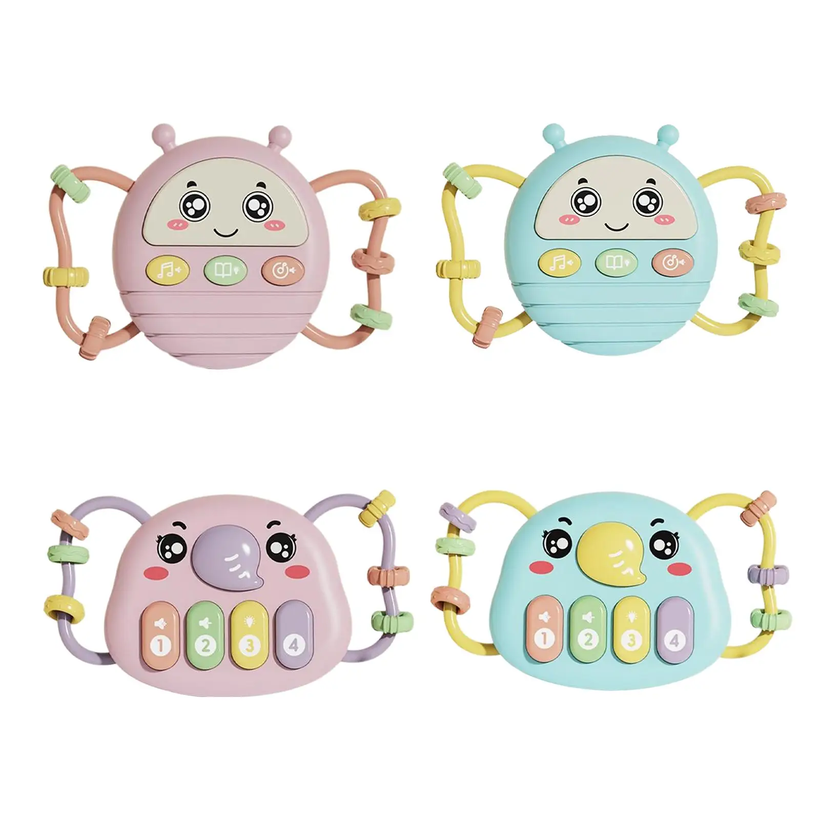 

Early Educational Musical Toys Sensory Games Cute Nightlight Handbell for Girls Boys Baby
