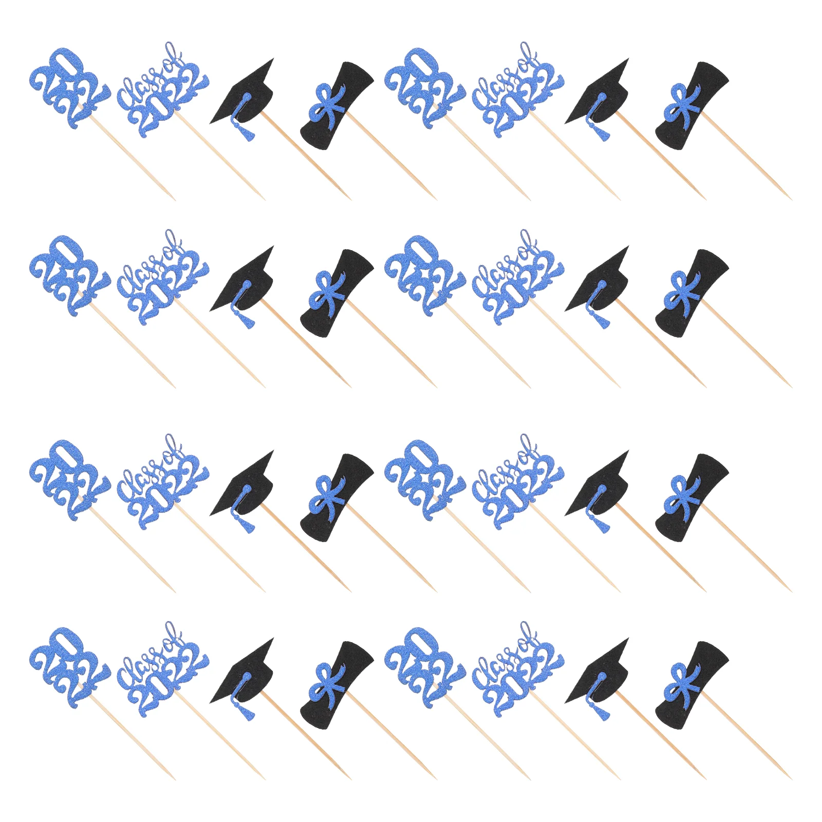 

36Pcs Cake Adornments Graduation Cake Decors Cupcake Inserts Cake Decorations for Graduation Cupcake Party