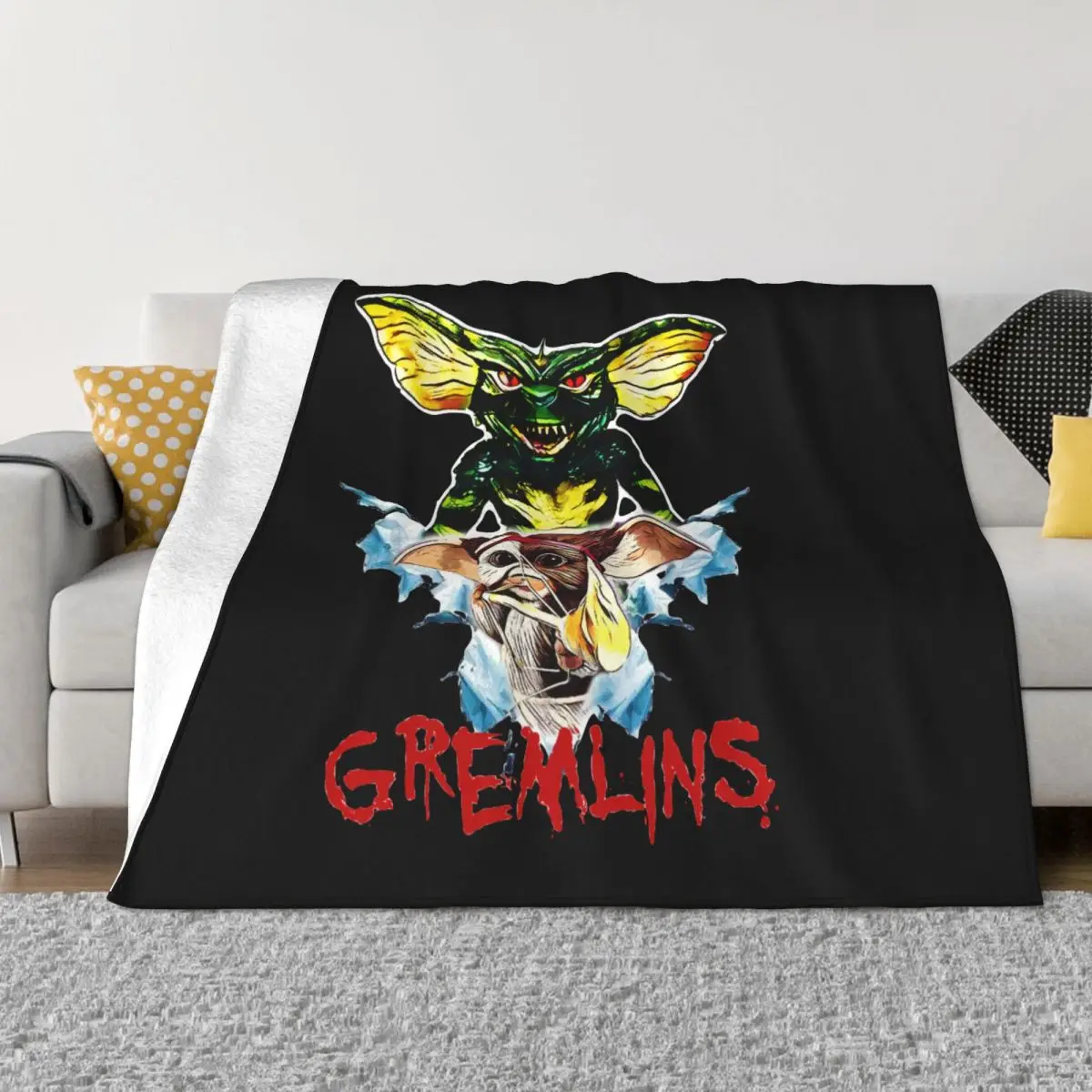 

Одеяло Gremlins, Вельветовая Всесезонная пленка, 80S, портативное Супер теплое одеяло для дома