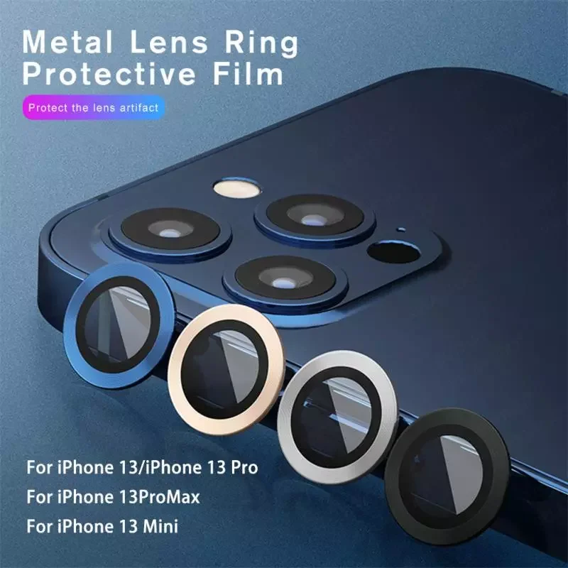 

Metal Back Camera Lens Screen Protector For IPhone 13 Mini Pro Max Aluminum Alloy Ring Film For Iphone 13 Camera Lens Case Cover