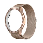 Металлический защитный чехол со стразами для Samsung Galaxy Watch 4 Classic 46 мм 42 ммGalaxy Watch 4 44 мм 40 мм, магнитный ремешок