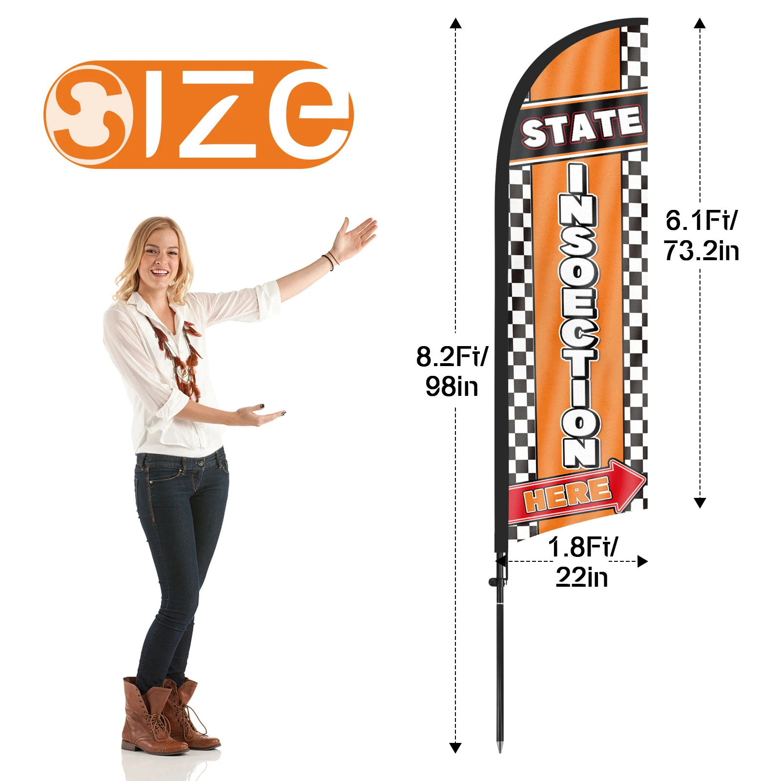 FSFLAG 1 шт. 280 см флаг с перьями для рекламы наружный баннер украшение бизнеса и