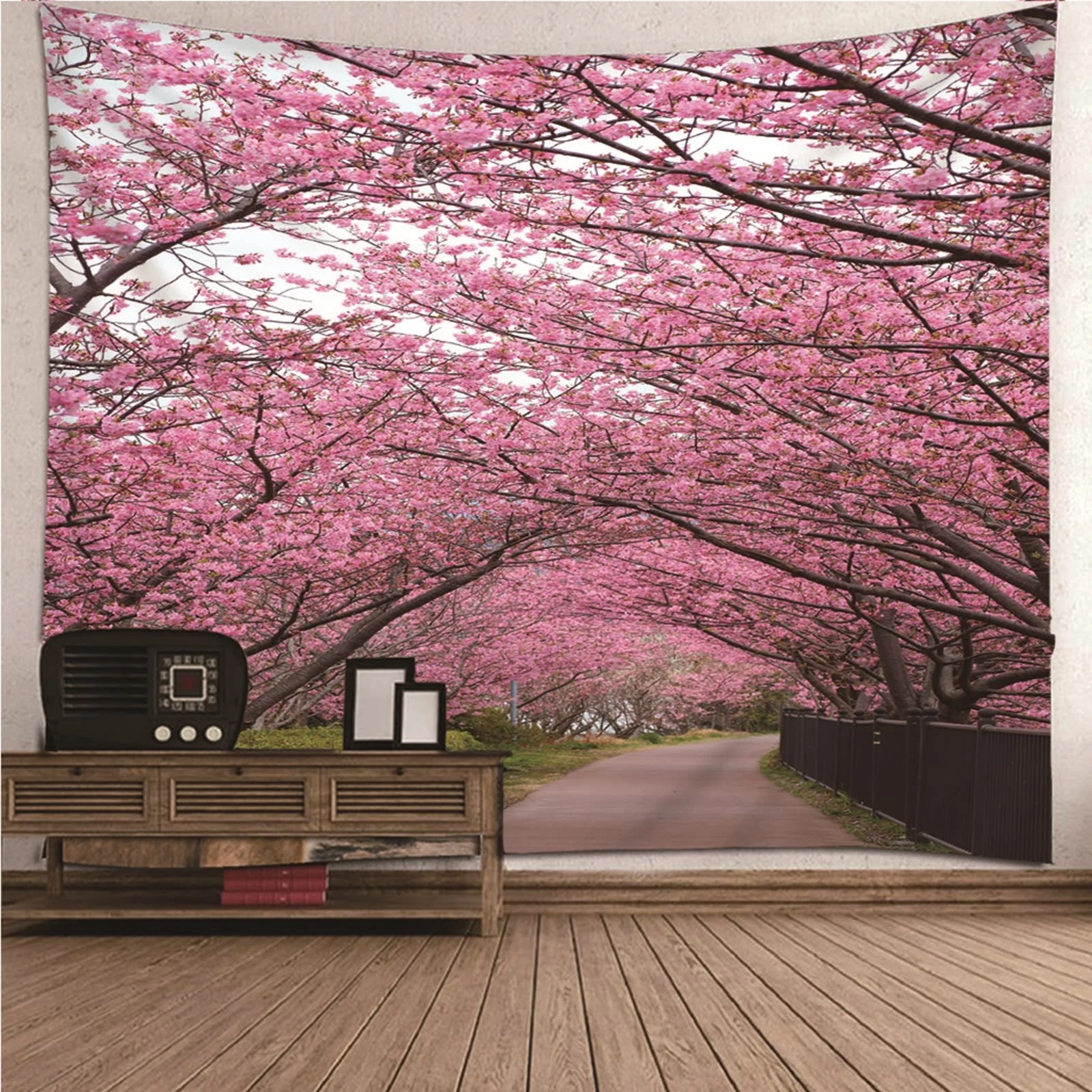 

Tapestry Blanket Tasperty Trippy Wall Hanging natural scenery Flower Tree Path Wall Hanging Blanket Dorm Art Decor Covering