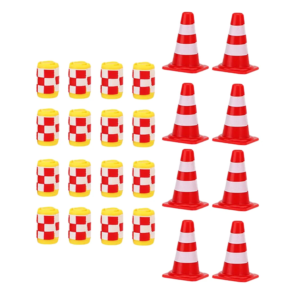 

24pcs Mini Roadblocks Simulation Road Cone Fences Kids Traffic Cognitive