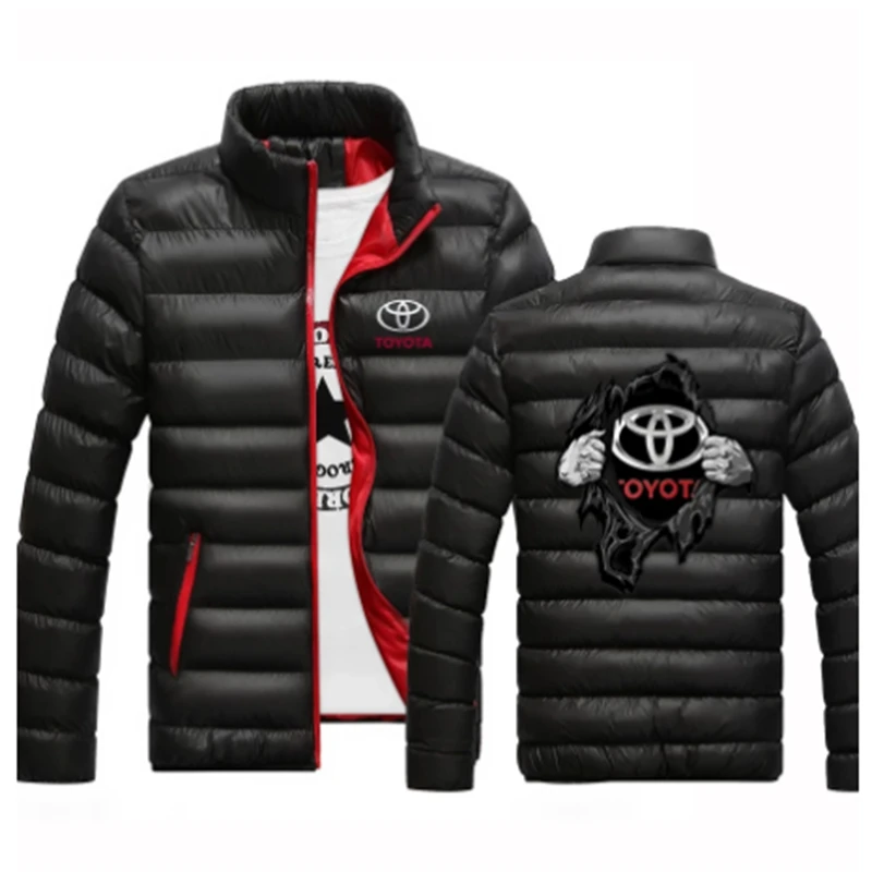 

New Toyota Winter Thicken Coat Men Jacket Fashion Cotton Padded Street Thick Warm Hooded Outerwear Clothes Male Coats