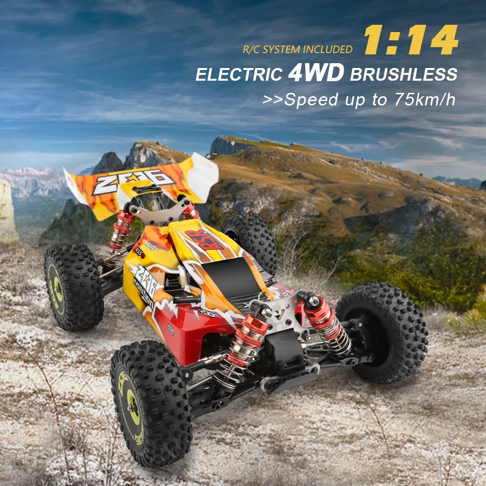 WLtoys 144010 Радиоуправляемый автомобиль 75 км/ч высокоскоростной внедорожник 2 4G