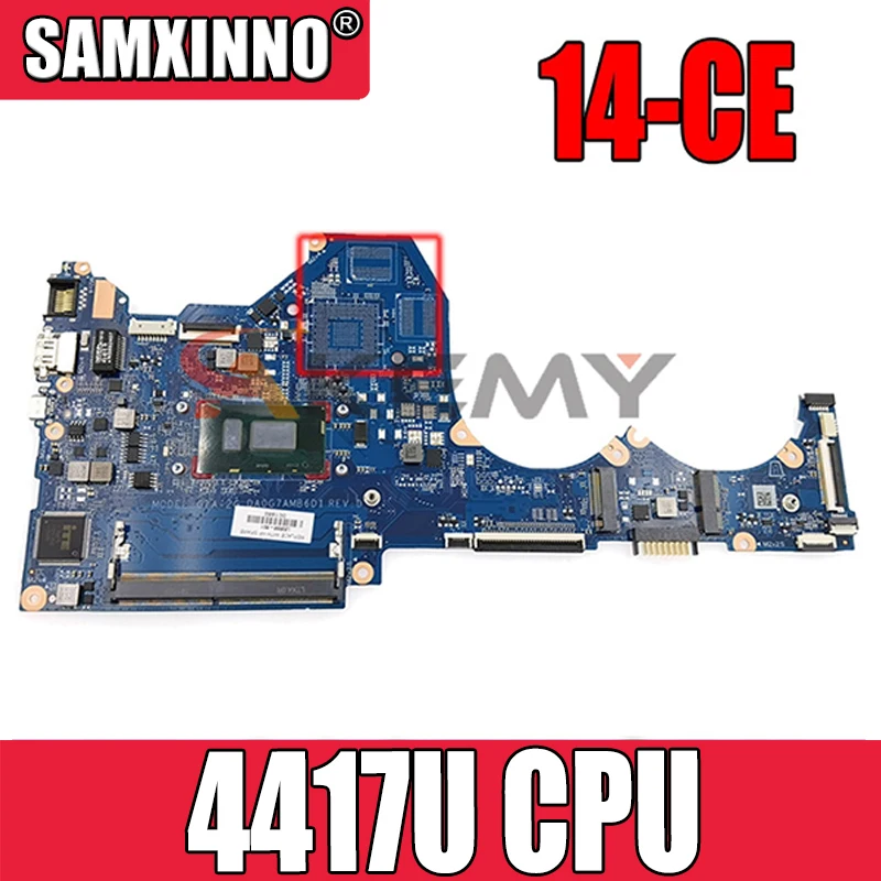 

L63556-001 для HP PAVILION 14-CE 14-CE0597SA DA0G7AMB6D1 материнская плата для ноутбука SR3W0 4417U протестирована ОК