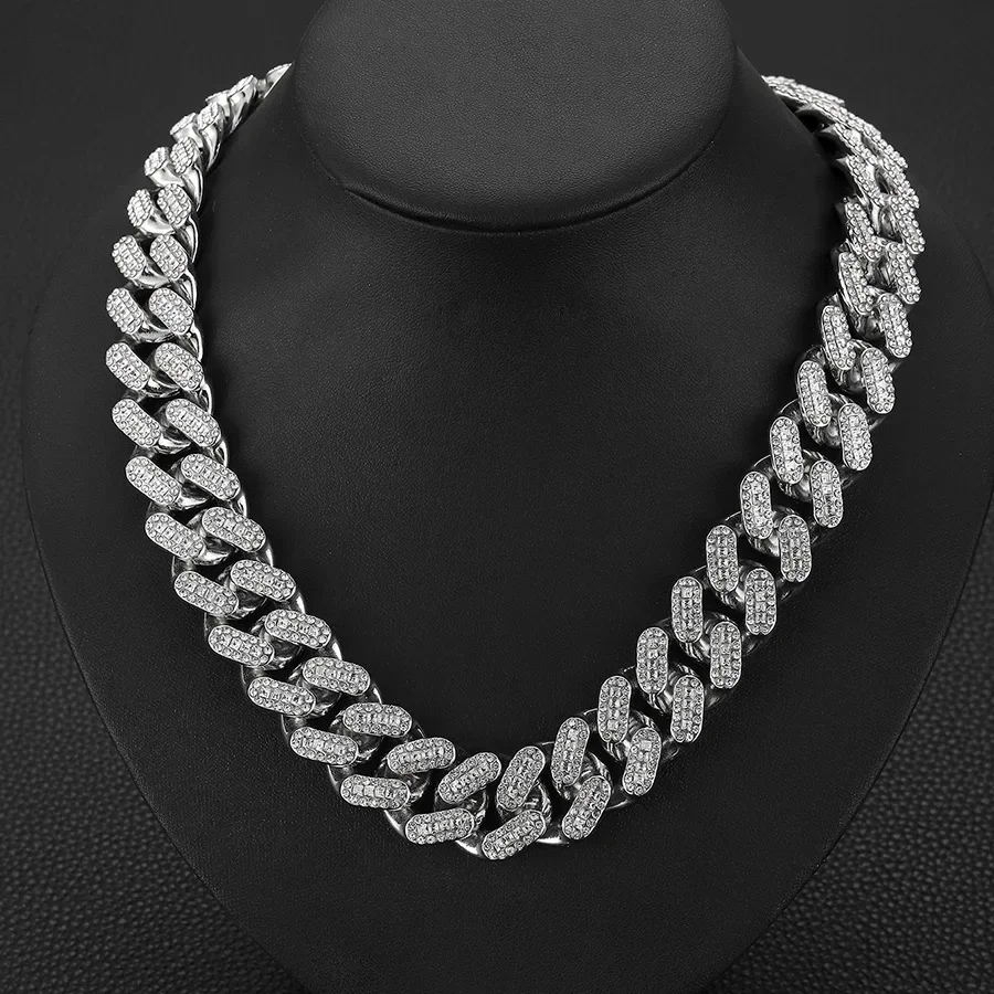 Европейские и американские популярные ювелирные изделия 20 мм кубинская цепочка