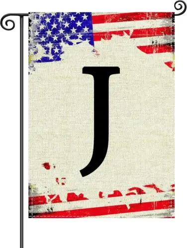 Садовые флаги с монограммой и буквами J садовый флаг ко Дню памяти 4 июля в