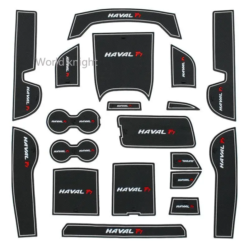 

For Haval F7 F7X 2019 2020 Interior Non-Slip Mat Door Groove Pad rubber gate slot cup cushion decoration Car Accessories