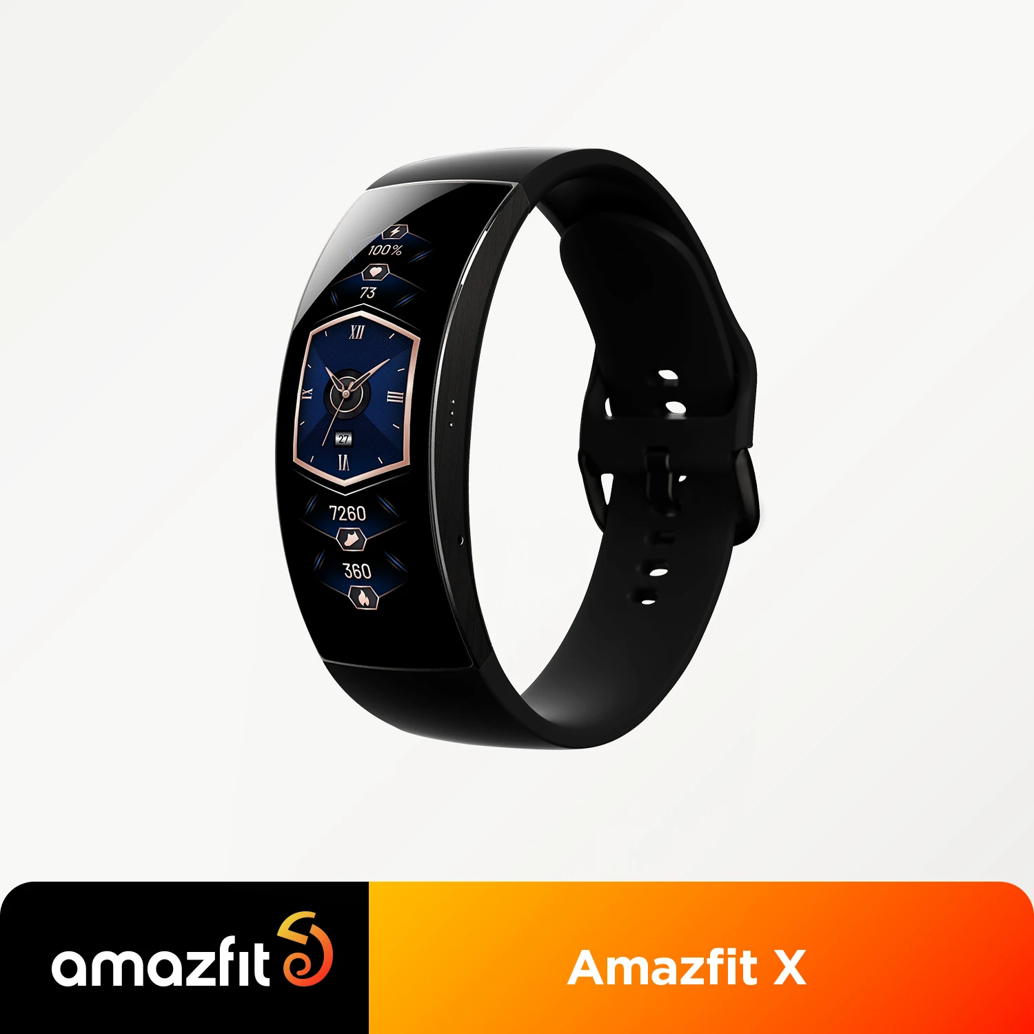 

Amazfit X Smartwatch Curved Screen 5ATM Water Resistant Titanium Body Sleep Monitoring Global Version Multi Sports Modes