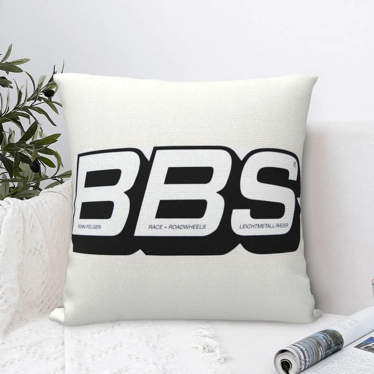 

Bbs Racing Case Soft Big Size Cushions Cover Decorative Pillow Northern Europe Minimal design Skin-friendly Cozy Removable Cool