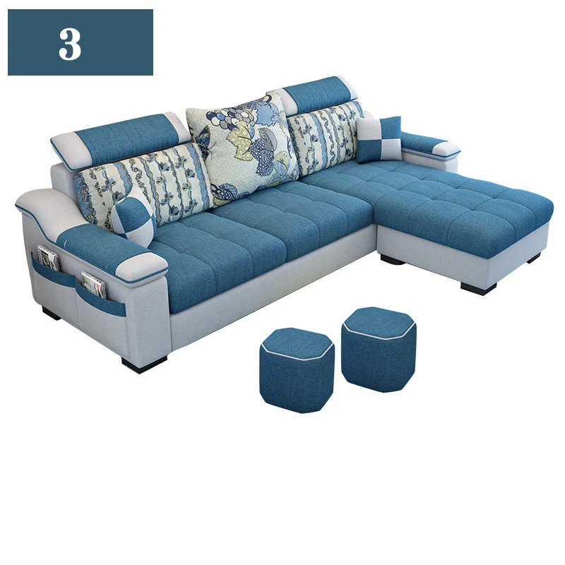 Современные диваны для гостиной тканевый секционный комплект кровати 1905