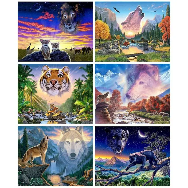 

GATYZTORY 60x75cm Paint By Number For Adults Animals Picture Paint Drawing On Canvas DIY Coloring By Numbers Art Gift Home Decor