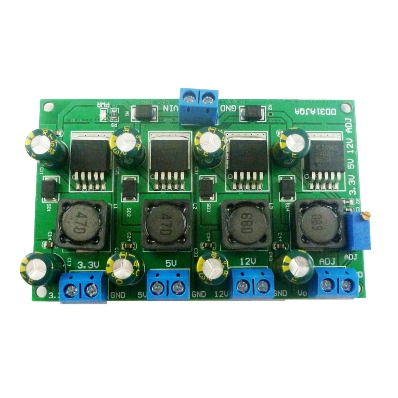 

T8WC 3.3V, 5V, 12V and Adjustable Output Converter Module, 4 Channels Step-Down