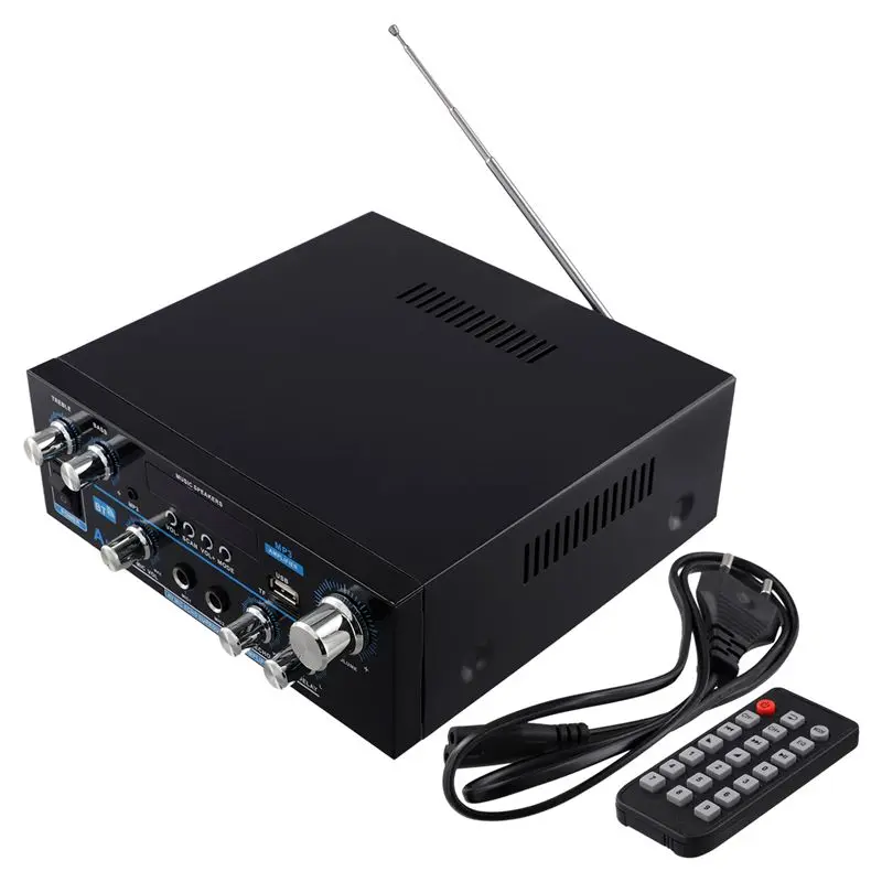 Фото Высококачественный аудиоусилитель Well Made-AK55, 2.0-канальный цифровой HIFI Bluetooth-усилитель, USB-усилитель, вилка стандарта ЕС №2