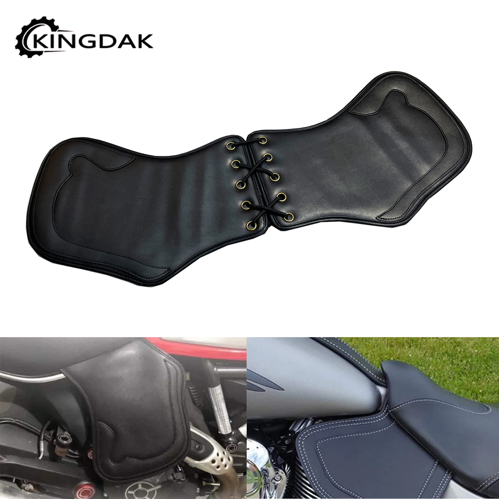 

Motorcycle Universal PU Leather Heat Saddle Shield Deflectors For Harley Touring Street Road Glide Dyna Fatboy Softail Sportster