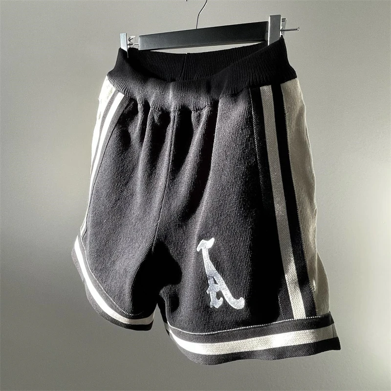 

Men ASKYURSELF Knit Shorts Gym Pants Sweatpants Women Casual Streetwear Basketball Kanye West Hip Hop Cargo Clothing Techwear